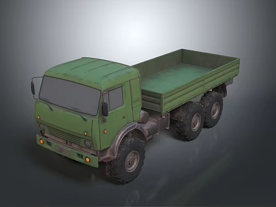 Green Military Armored Tank With Tracked Wheels And Heavy Duty Combat Design 3d model
