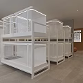 Modern Interior Space With White Display Shelves Wooden Flooring Sofa And Coffee Table