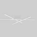 Modern White Ceiling Light With Sleek Crossed Bars Design For Home