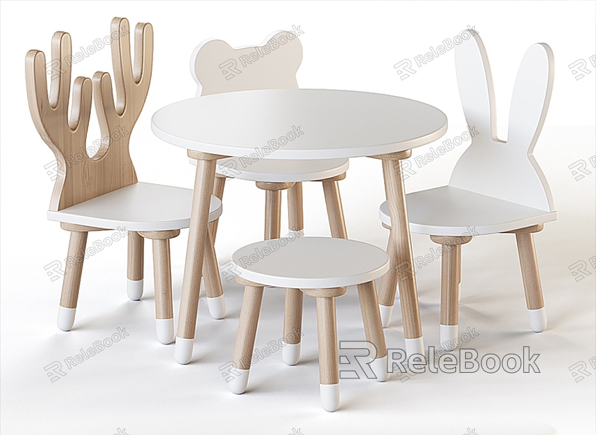 Modern Children's Table and Chair Children's Table and Chair Combination model