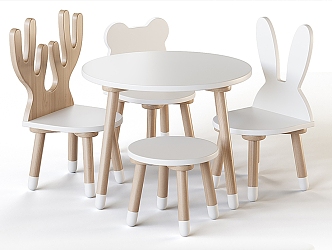 Modern Children's Table and Chair Children's Table and Chair Combination 3d model