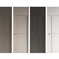 Modern Hinged Doors In Various Colors With Wood Grain And Vertical Stripes Design