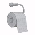 Stainless Steel Toilet Paper Holder With Patterned Toilet Paper Roll