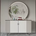 New Chinese-style Duan Jing-style Duan Jing Cabinet in Hallway 3d model