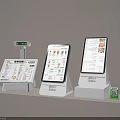 Public Facility Self Service Kiosks Featuring Digital Menu Displays QR Codes and Receipt Printers