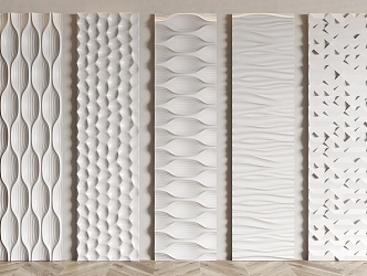 Modern wall panel 3d model