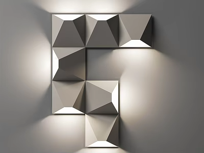 Modern Modular Cube Wall Light With Geometric Design And Soft Illumination 3d model