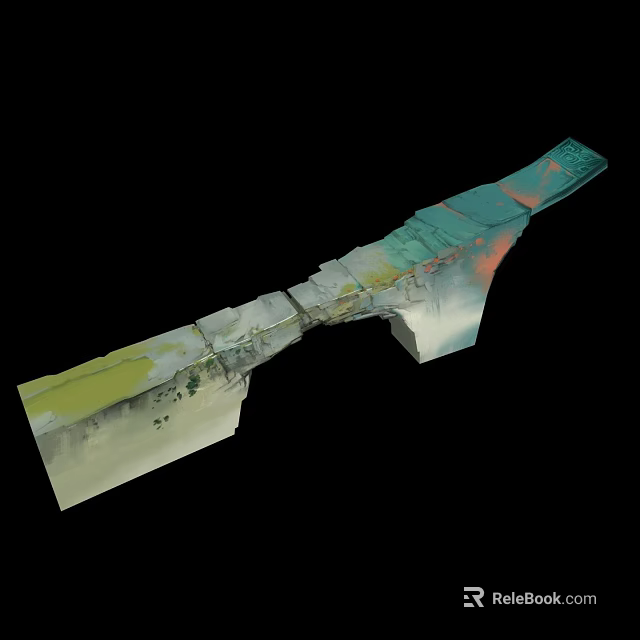 3D Model Bridge With Colorful Structure And Support Design Details 3d model 