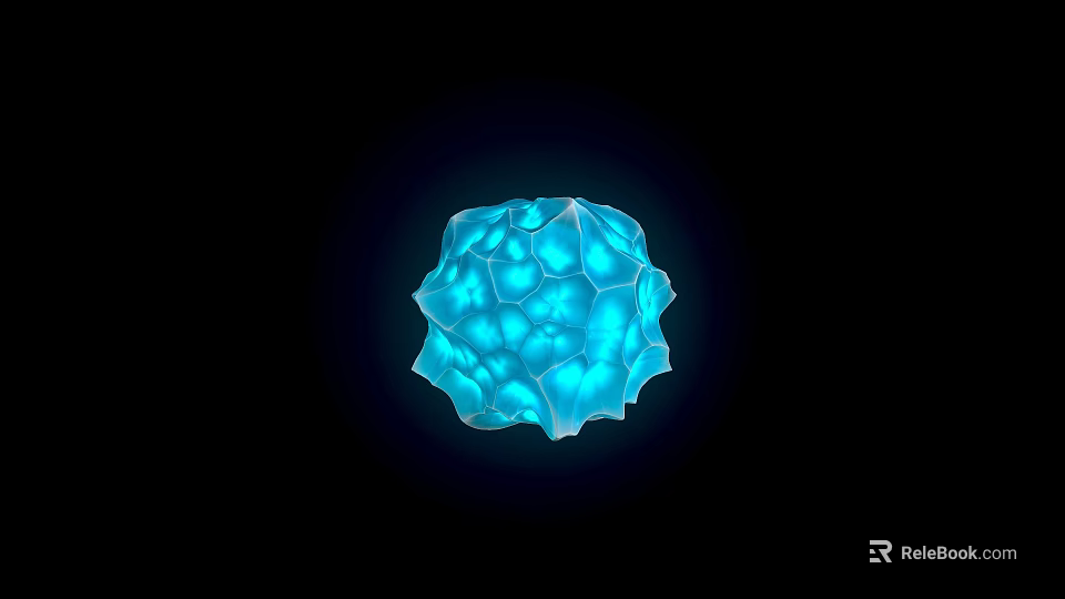 Glowing Blue Honeycomb Structure Decorative Ornament Set for Home Decoration 3d model 