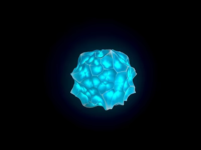 Glowing Blue Honeycomb Structure Decorative Ornament Set for Home Decoration 3d model