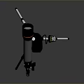 Scenic Natural View Through Telescope On Tripod With Reflective Black Background