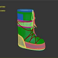 Stylish Blue Snow Boot With White Sole And Decorative Laces Modern Design