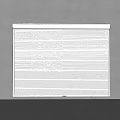 White Roller Shutter Door Against Gray Textured Wall And Concrete Floor 3d model