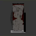 Industrial Ventilation Fan Equipment With Rustic Red White Weathered Surface