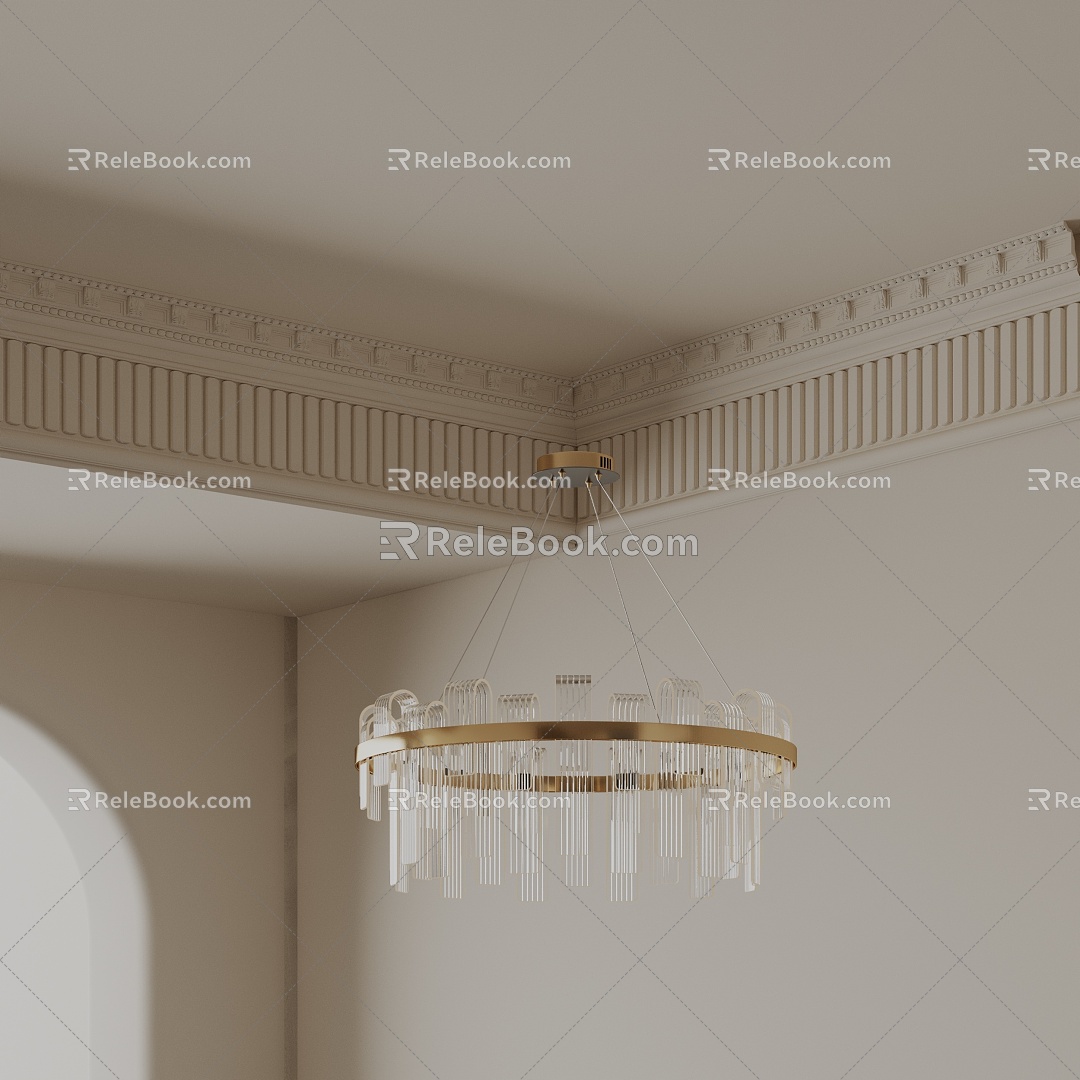 Modern chandelier 3d model