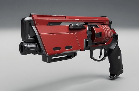 Modern science fiction pistol 3d model