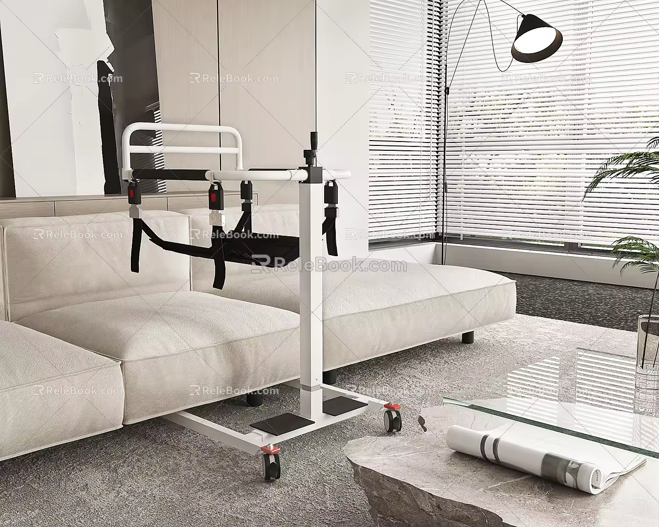 modern displacement machine 3d model