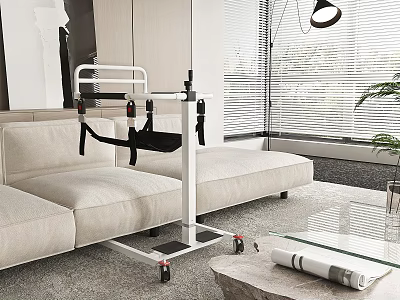 Portable Medical Patient Transfer Device with Wheels for Home Care Safety Use 3d model