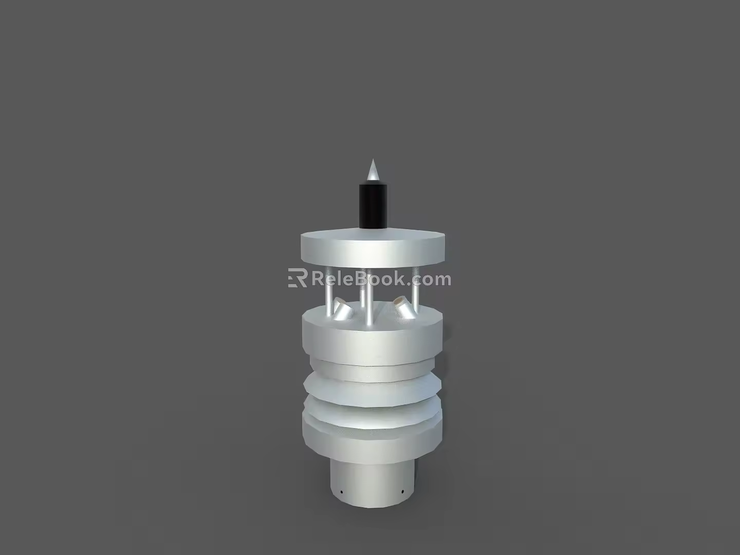 Eight elements of meteorological sensor 3d model