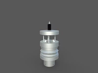 Industrial Sensor Equipment Featuring Multi Layer Cylindrical Structure And Black Top Component 3d model