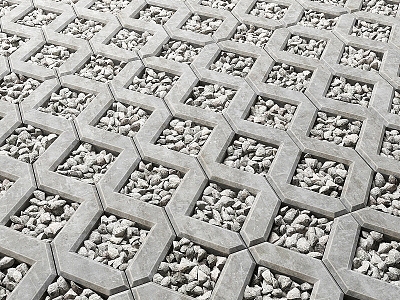 Outdoor Street Floor Tile 3D Model Outdoor Street Floor Tile Square Commercial Street Ground 3d model