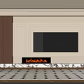 Elegant Modern TV Wall Design With Wooden Panels White Surface And LED Strip Lighting