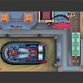 Colorful Cartoon City Scene With Buildings Cars And Playful Elements