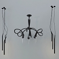 Chandelier Metal Chandelier Living Room Chandelier Bedroom Chandelier 3d model