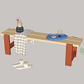 Memphis Shoe Changing Stool 3d model