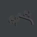 Modern Minimalist Wall Mounted Faucet With Cross Handles And Sleek Spout