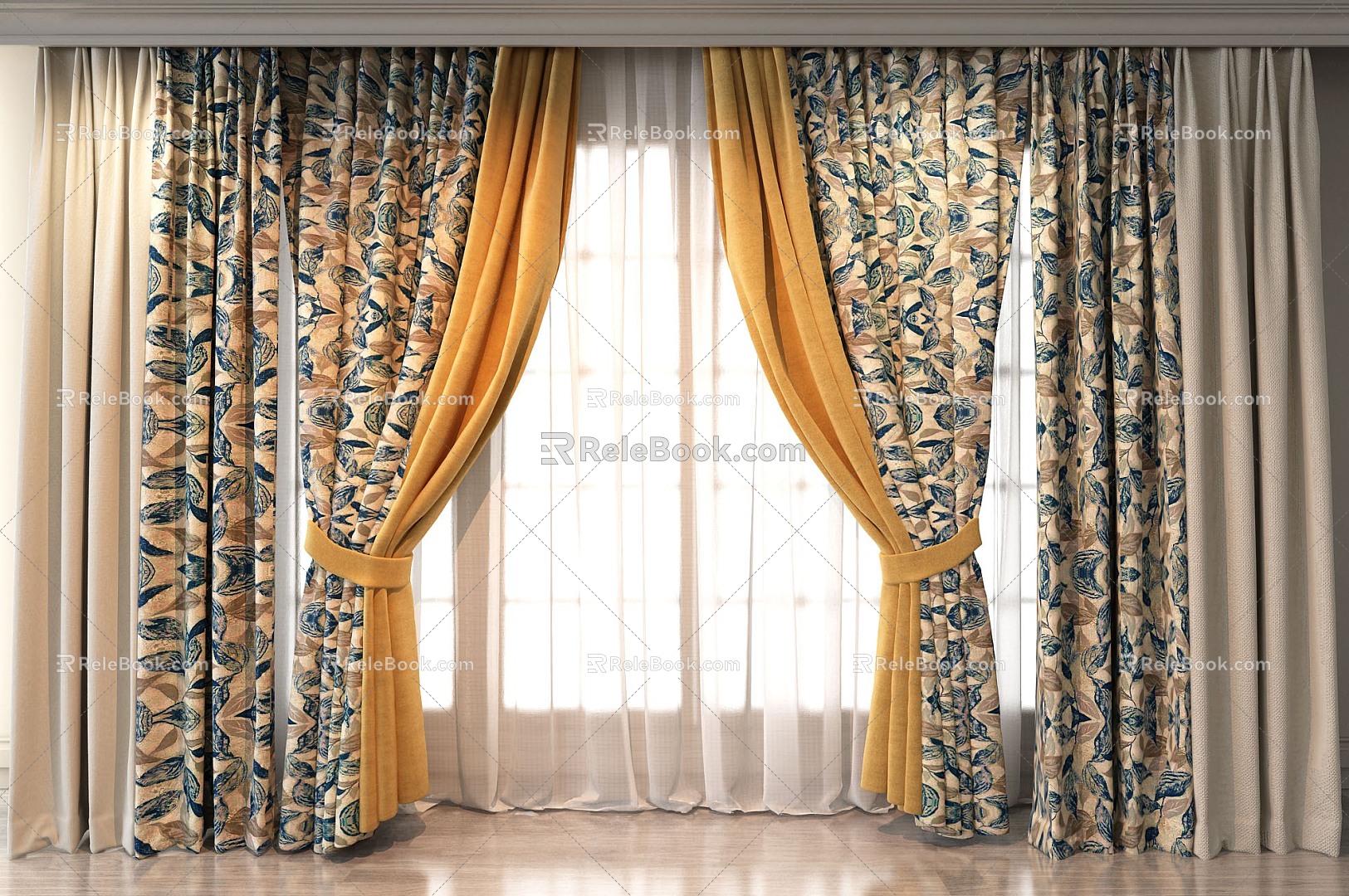 Curtains 3d model