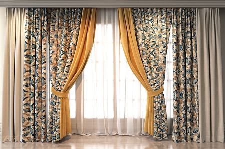 Curtains 3d model