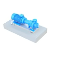 Industrial Factory Equipment Blue Centrifugal Pump Mounted on Platform