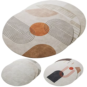 Modern Round Carpet 3d model