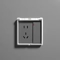 Modern Switch Panel With Transparent Protective Cover Mounted On Gray Wall 3d model