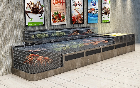 Modern Seafood Pond Seafood Pond Reformed 3d model