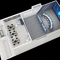 Command and Dispatching Hall of Modern Monitoring Room 3d model