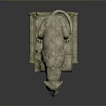 Ancient Weathered Stone Gargoyle Statue on Carved Pedestal with Mythical Creature Features