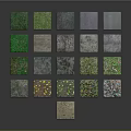 Varied Colored Terrain Cubes with Diverse Textures and Natural Surface Features