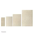 Beige Square Rugs in Various Sizes with Diamond Patterns for Home Decor