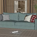 Nordic double sofa 3d model