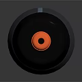 Purple Water Bottle With Black Lid And Orange Button On Simple Gray Background