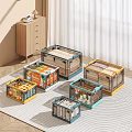 Colorful Transparent Storage Bins For Organizing Snacks Books And Clothes At Home