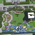 Residential Landscape Design With Green Lawn Trees Water Features And Pathways