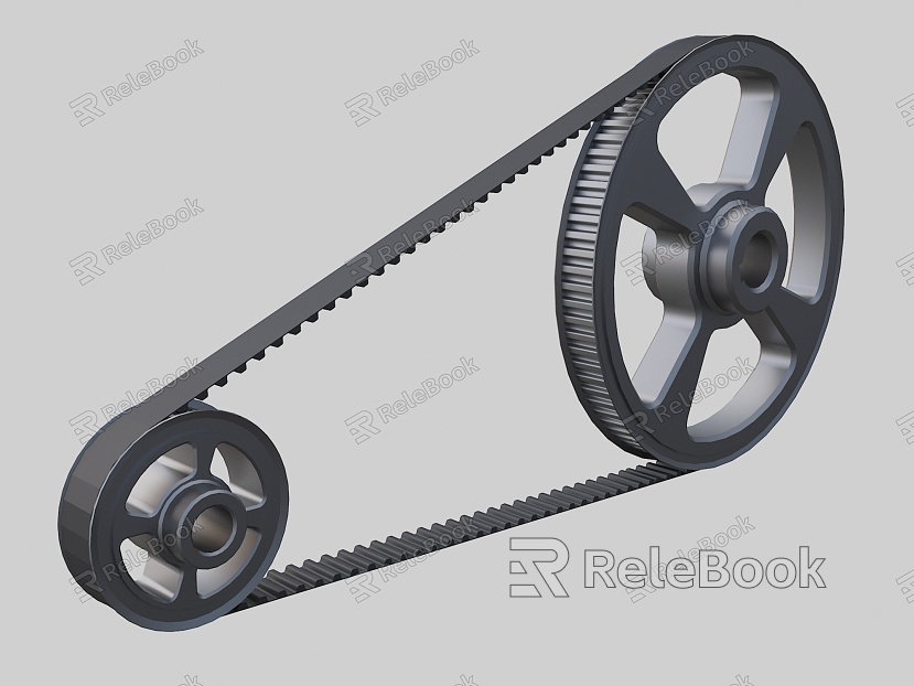 Synchronous belt and belt pulley model