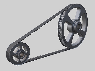 Synchronous belt and belt pulley model