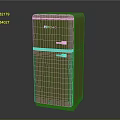 Green Vintage FRIGO Fridge Retro Style Classic Home Appliance Design