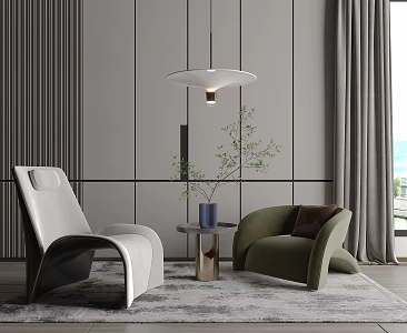 Modern Casual Sofa Combination Single Sofa Combination 3d model