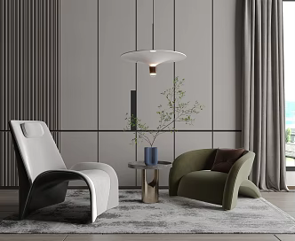 Modern Casual Sofa Combination Single Sofa Combination 3d model