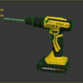 Redfield Cordless Drill With Yellow And Black Design And Battery Base